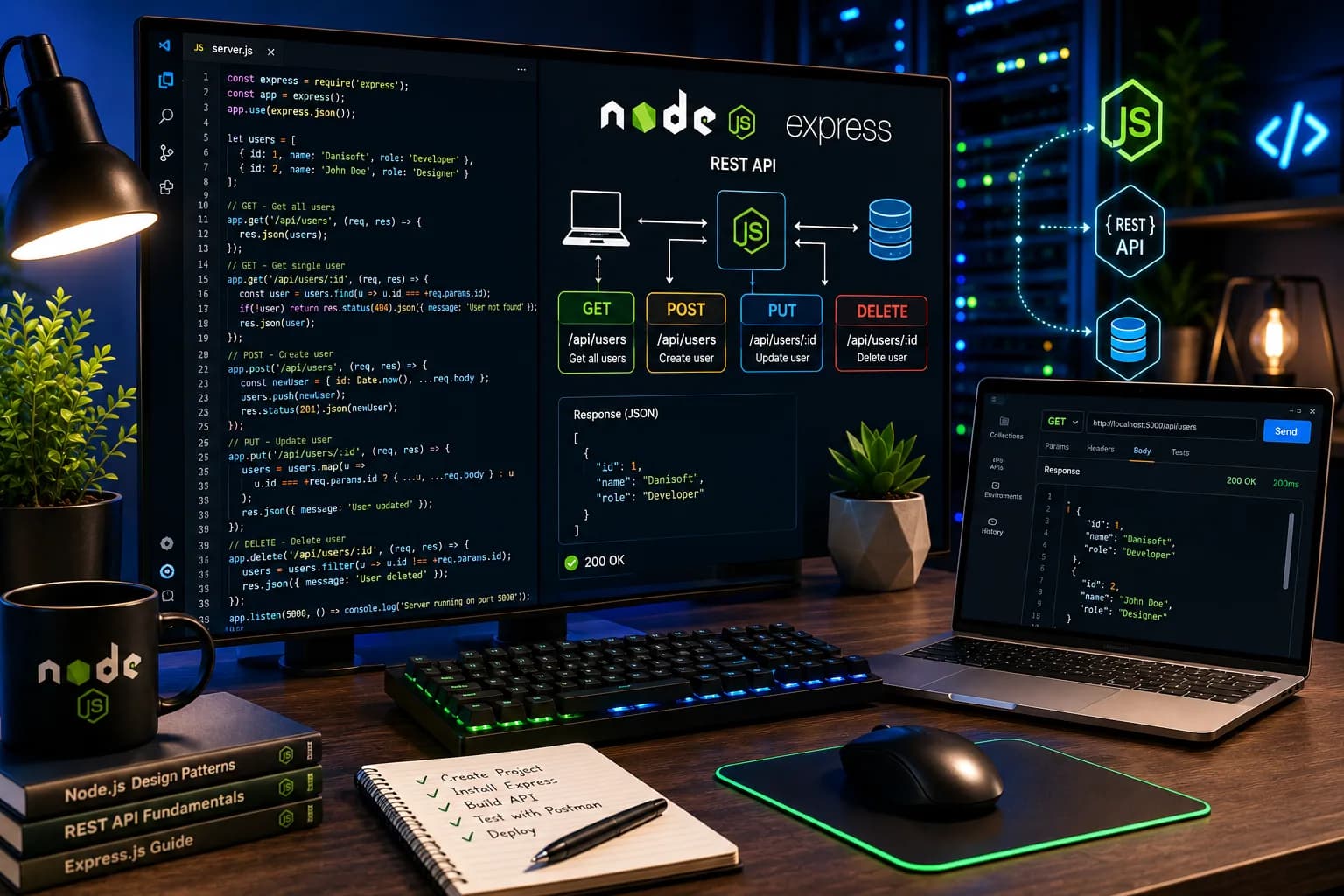 Ինչպես ստեղծել առաջին REST API-ն Node.js և Express.js օգտագործելով